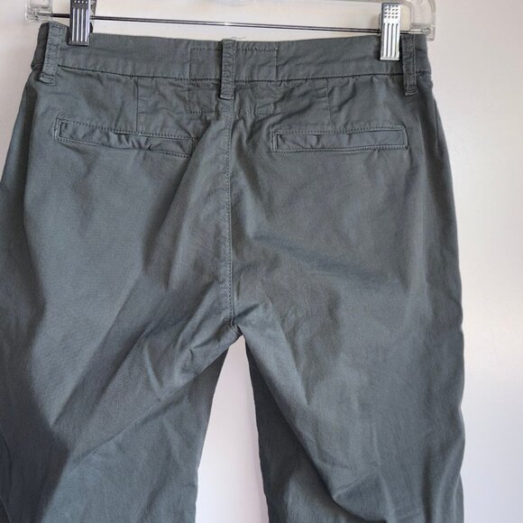 FRANK & EILEEN Wicklow Crop Chino Raw Hem Pants Size 00 Gray Green Color - Picture 4 of 11
